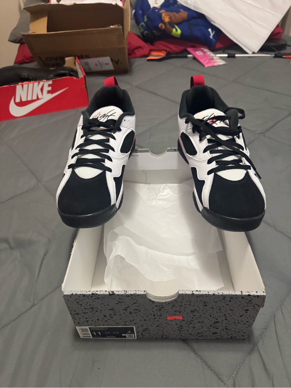Jordan MVP 92 White Black Gym Red
